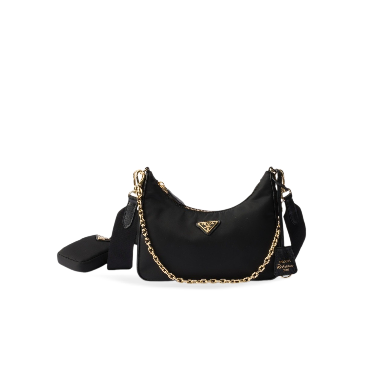 Pra*a Re-Edition 2005 Re-Nylon Bag Black For Women, Women’s Bags 8.6in/22cm 1BH204_R064_F0632_V_V9L