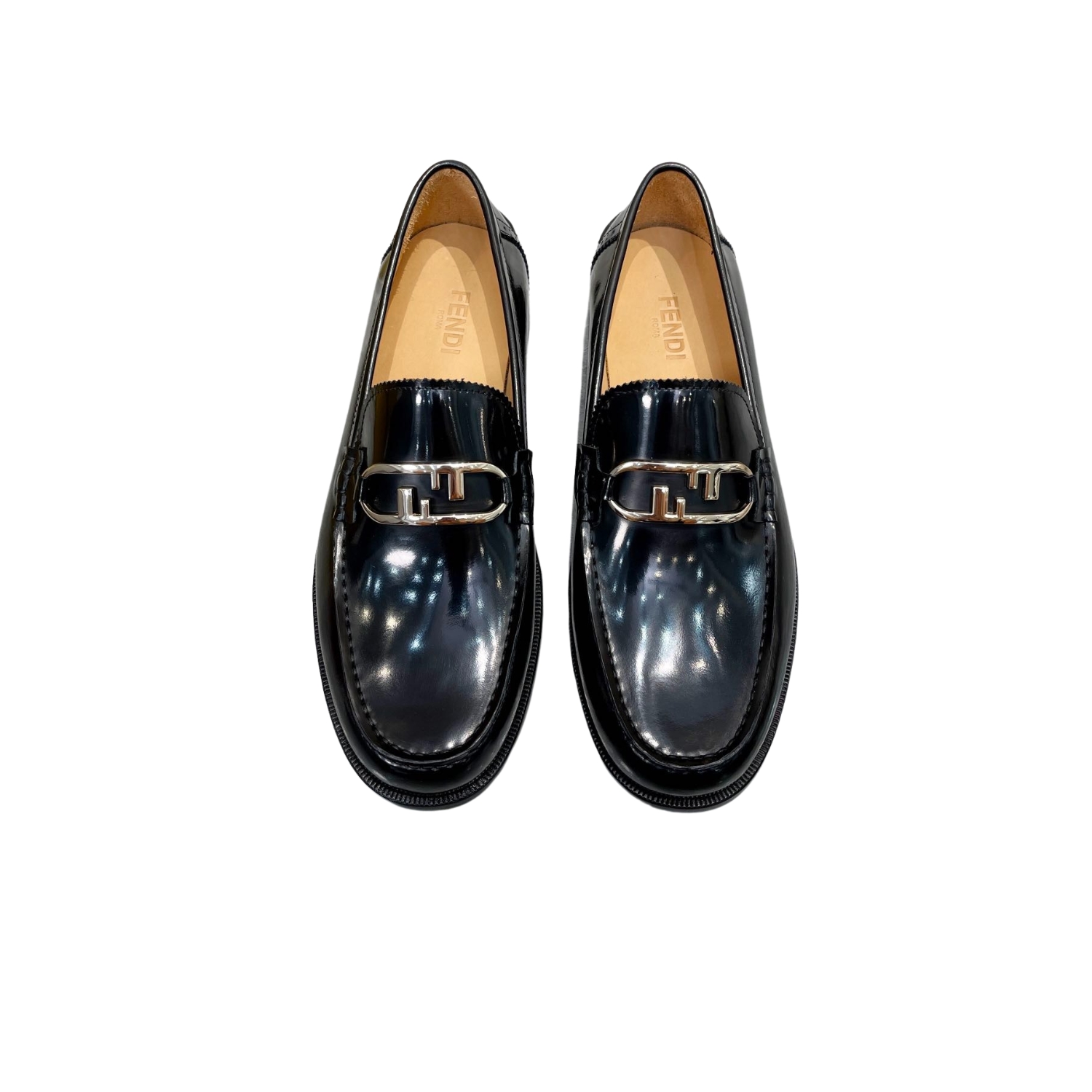 F**di FD O’Lock Loafers Black For Men 7D1557AK1TF0ABB