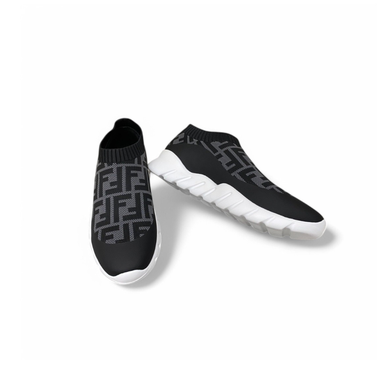 F**di FD Slip-On Sneakers Black And Grey For Men
