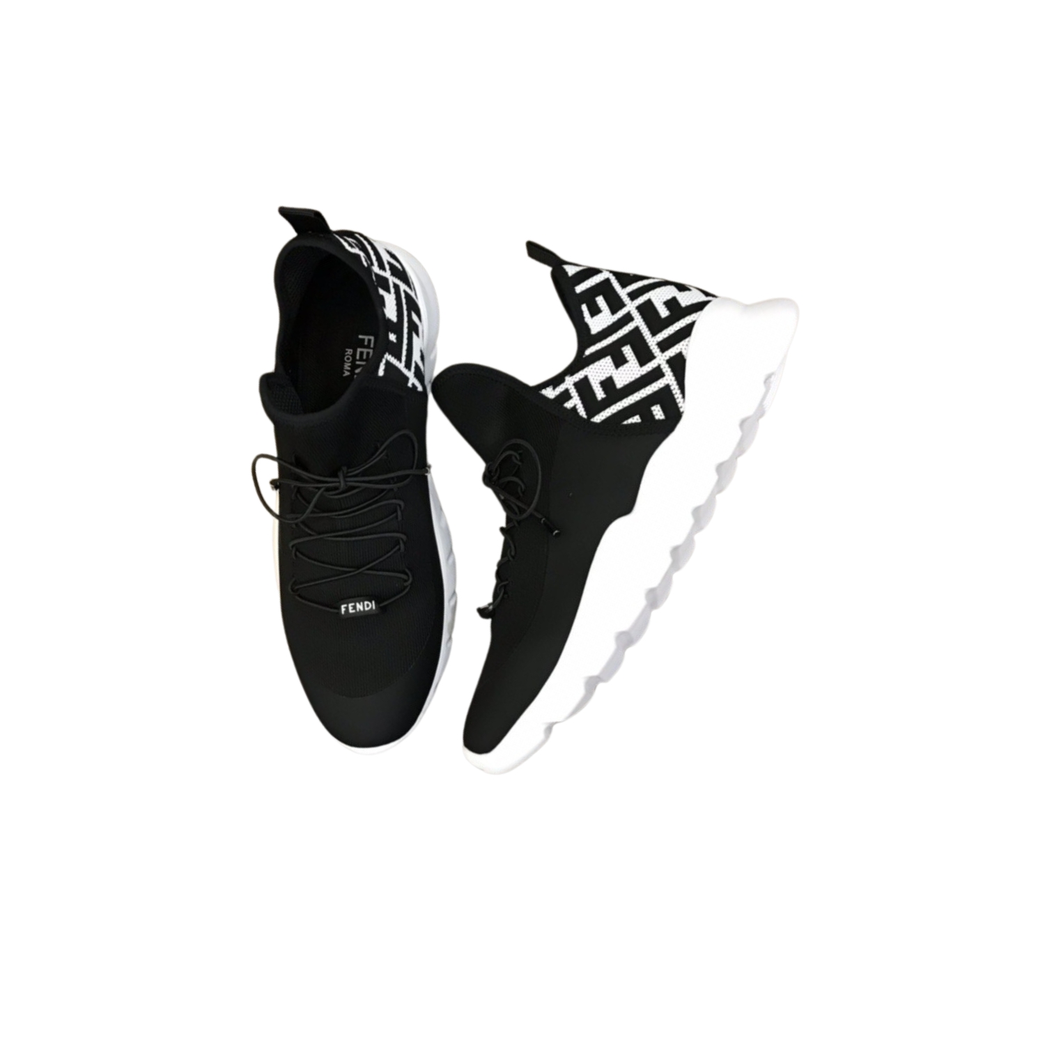 F**di FD Technical Mesh High-Tops Sneakers White For Men