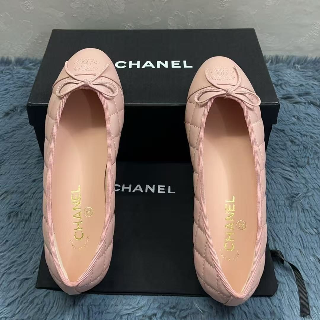 Ch**el Ballet Flats Light Pink For Women