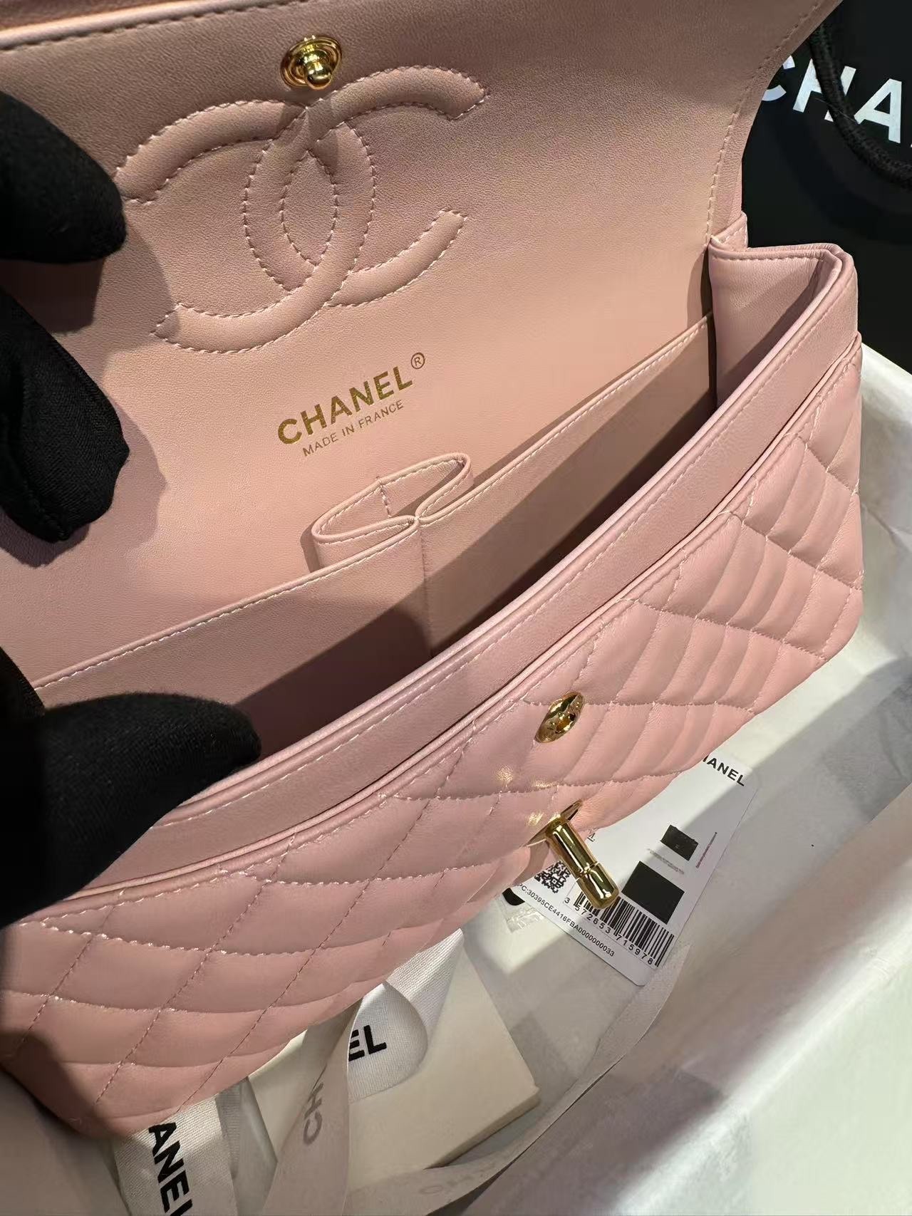 [True-to-ORIGINAL] Ch**el Classic 11.12 Handbag Light Pink For Women 9.9in/25.5cm A01112 Y04059 NJ523