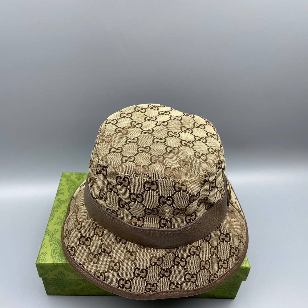 Gvc*1 GG Canvas Bucket Hat Brown