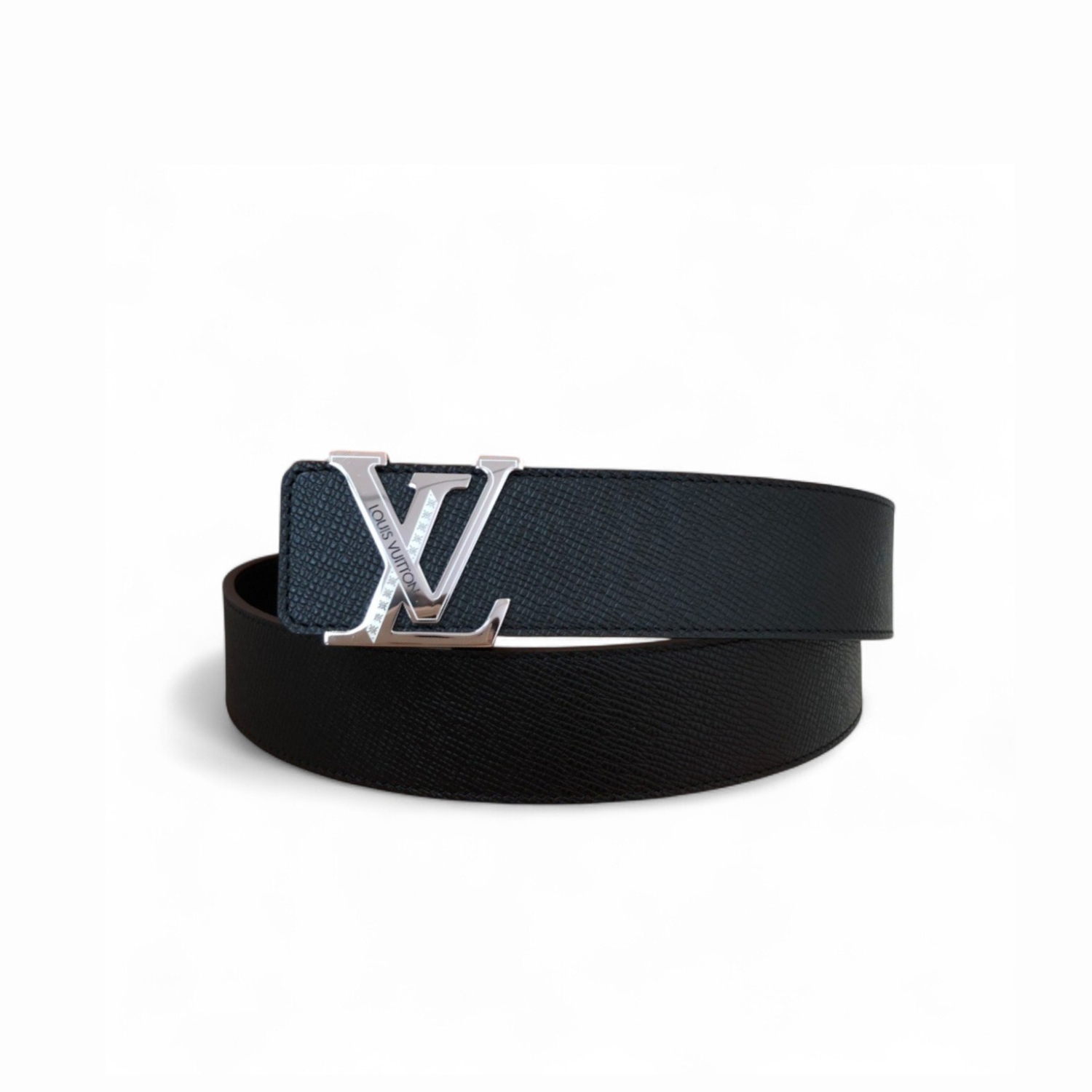 L0vis Vvtt0n Initiales Reversible LV Belt with Silver Hardware