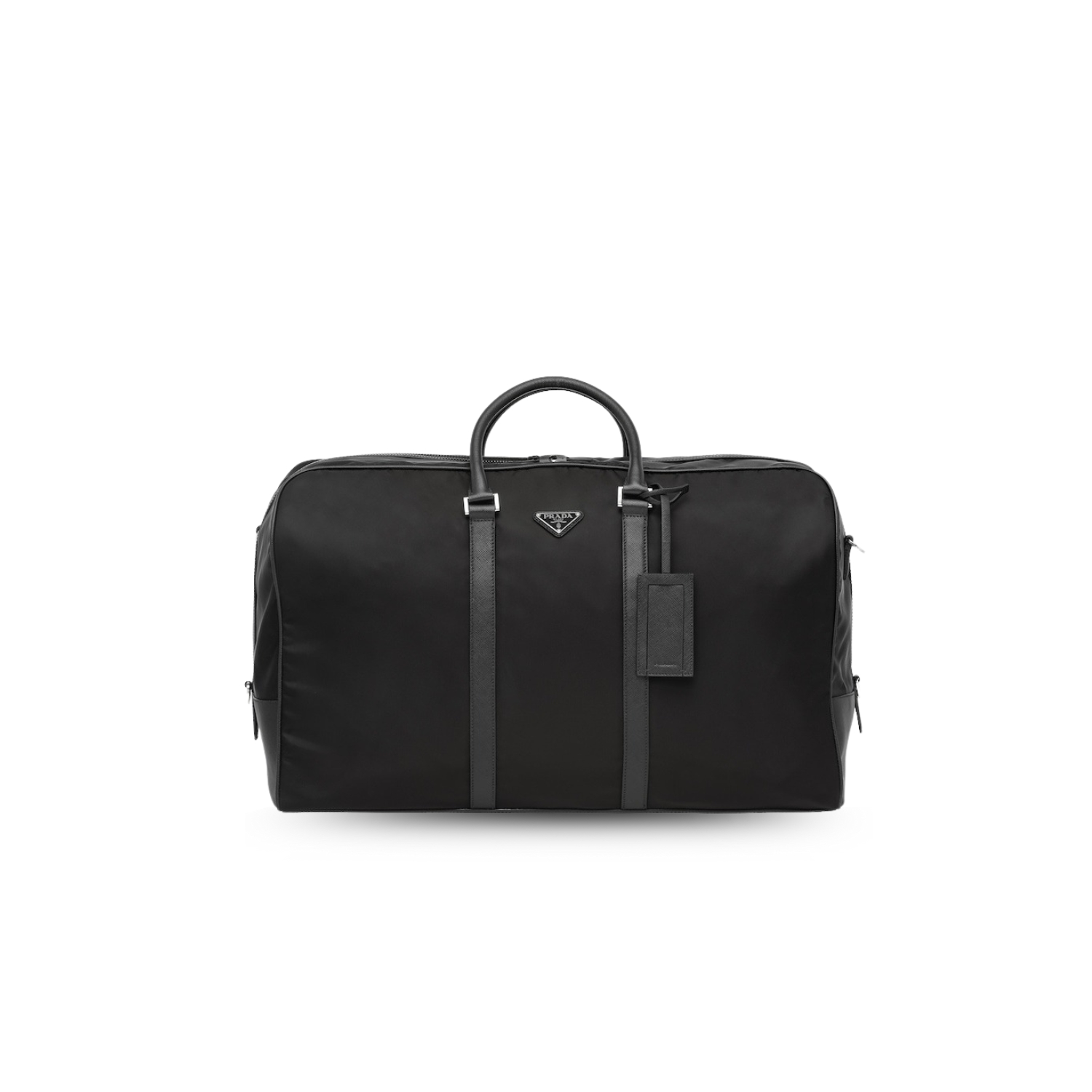 Pra*a Re-Nylon And Leather Duffle Bag For Men 21.7in/55cm 2VC013_2DMH_F0002_V_SOO