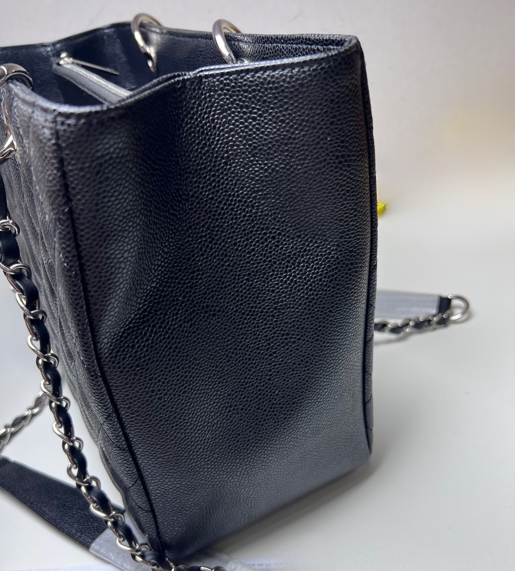 Ch**el Classic Tote Bag Silver Hardware Black For Women 13.3in/34cm