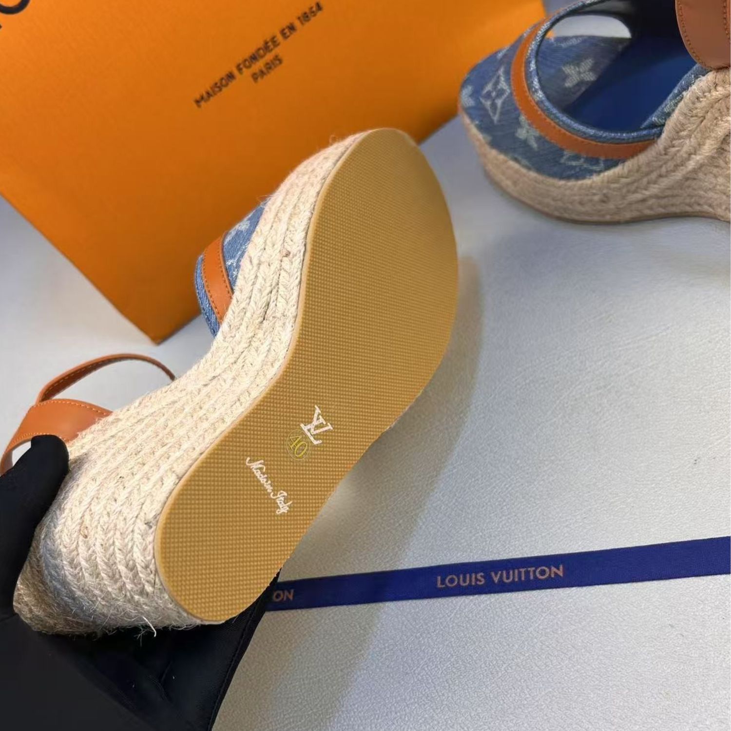 L0vis Vvtt0n Helios Wedge Sandal Blue For Women 1ACIZV