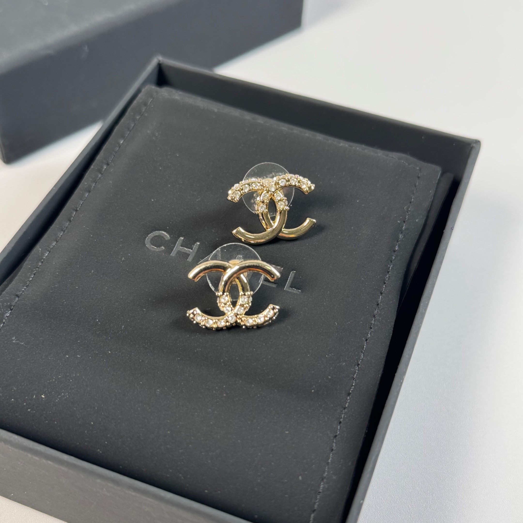 Ch**el Stud Earrings Gold For Women