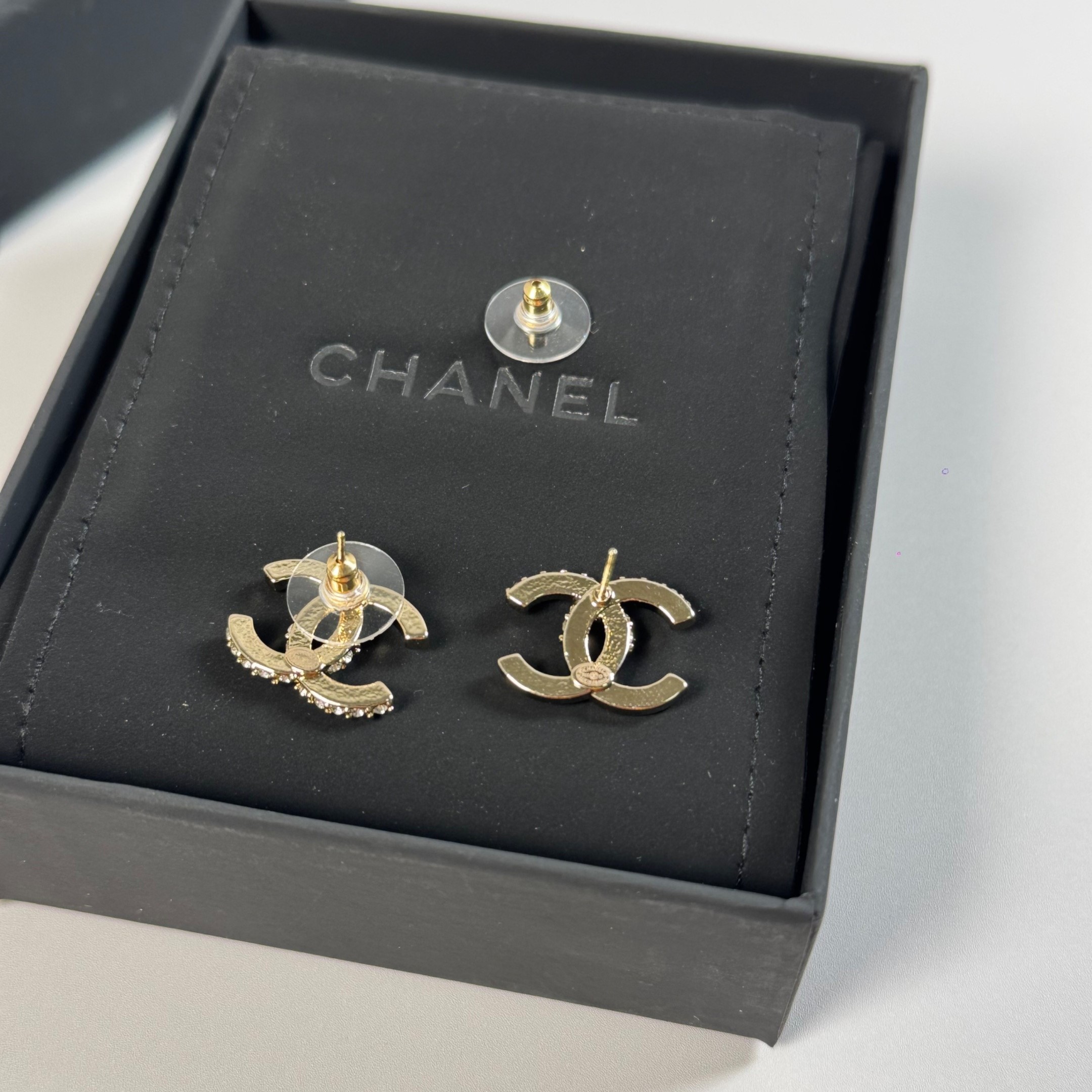 Ch**el Stud Earrings Gold For Women