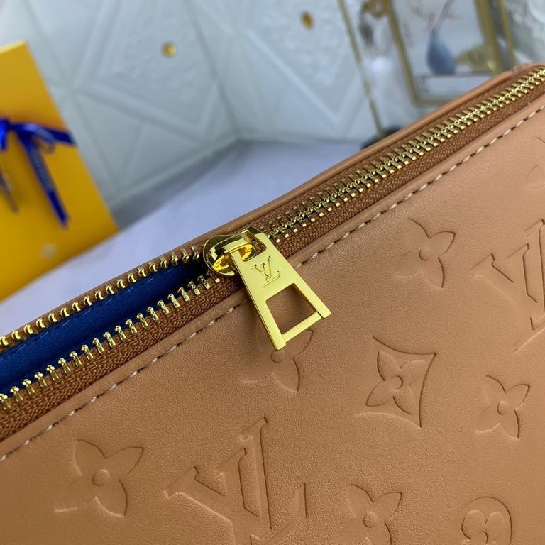 L0vis Vvtt0n Coussin PM Monogram Embossed Puffy Cream For Women, Women’s Handbags, Shoulder And Crossbody Bags 10.2in/26cm LV