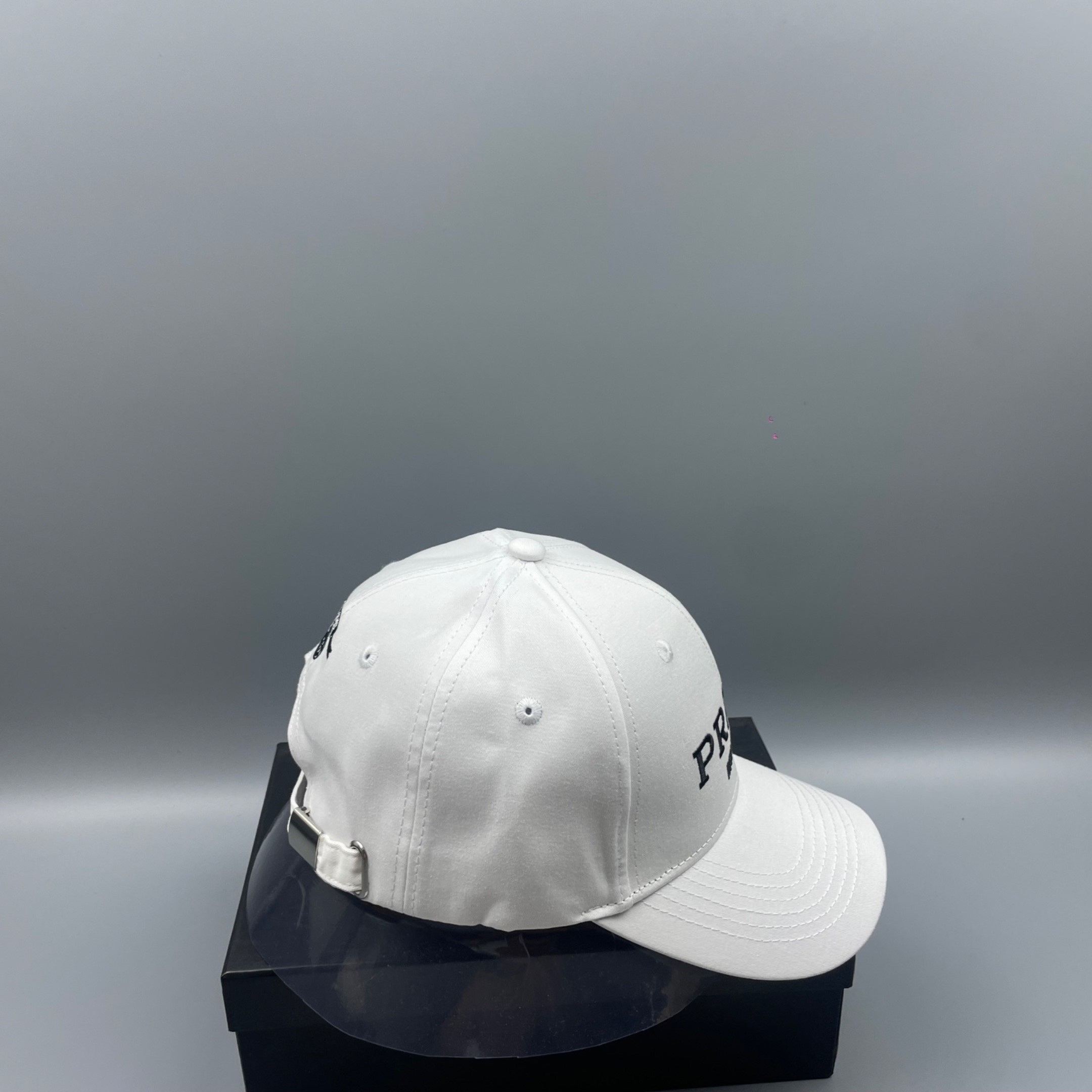 Pra*a Denim Baseball Cap White Pra*a Cap