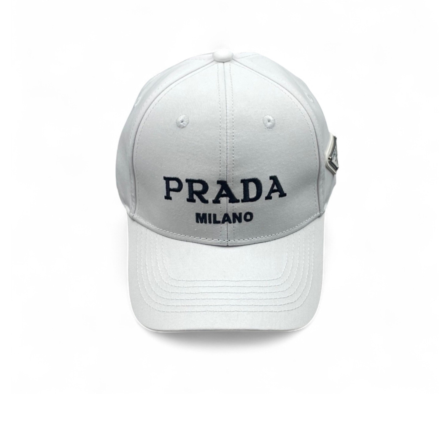 Pra*a Denim Baseball Cap White Pra*a Cap
