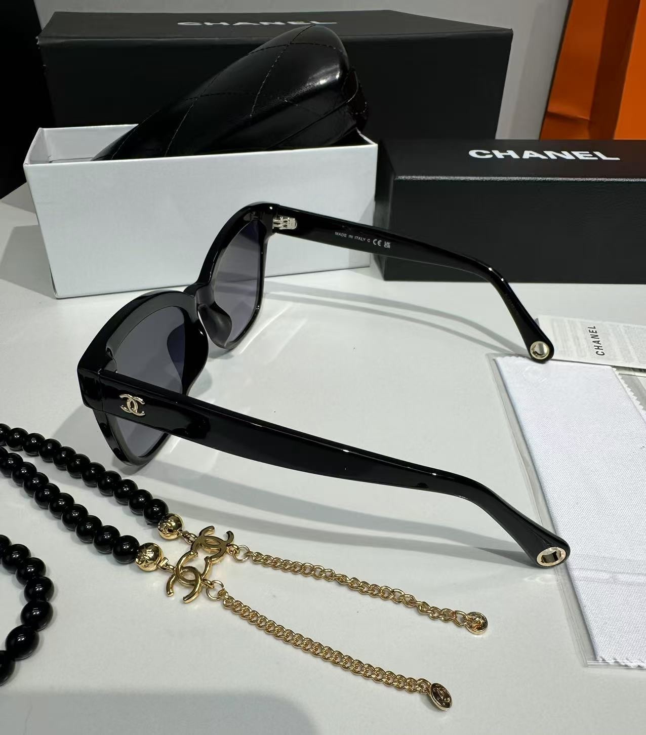 Ch**el Square Sunglasses Black For Women A71510 X02016 S2218