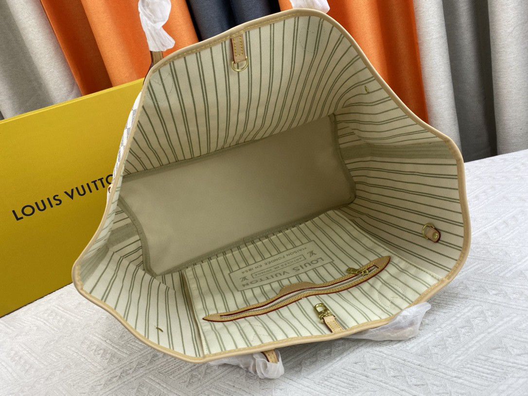 L0vis Vvtt0n Neverfull GM Tote Bag Damier Azur Canvas Beige For Women, Women’s Handbags, Shoulder Bags 15.4in/39cm LV N41360