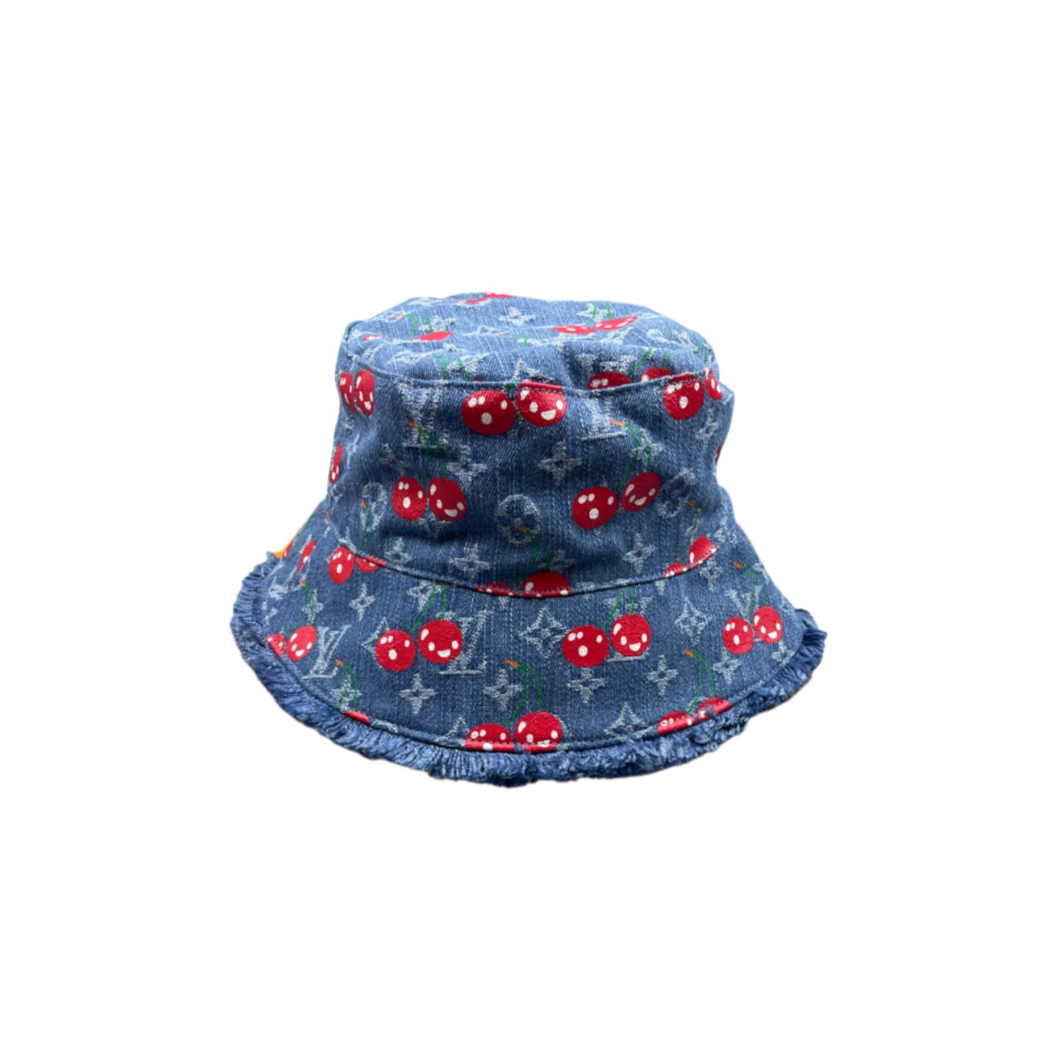L0vis Vvtt0n LV x TM Denim Cerise Bucket Hat Blue For Women M5032M
