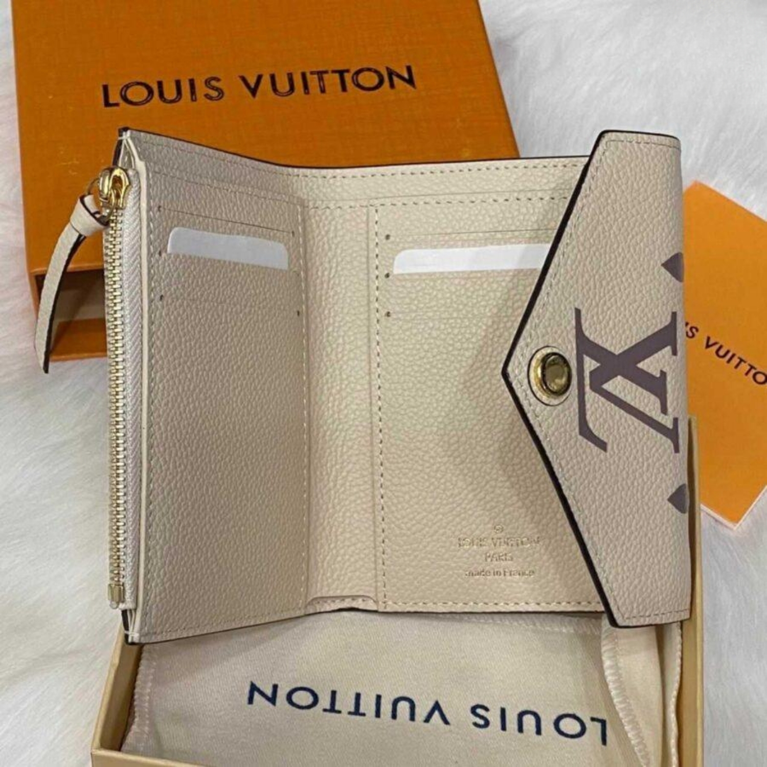 L0vis Vvtt0n Victorine Wallet Monogram Empreinte Beige For Women, Women’s Wallets 4.7in/12cm LV M80086
