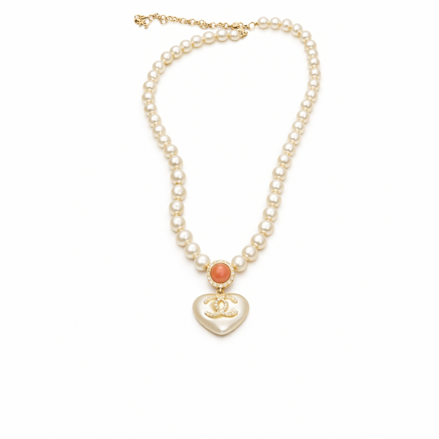 Ch**el Love Pearl Necklace White For Women