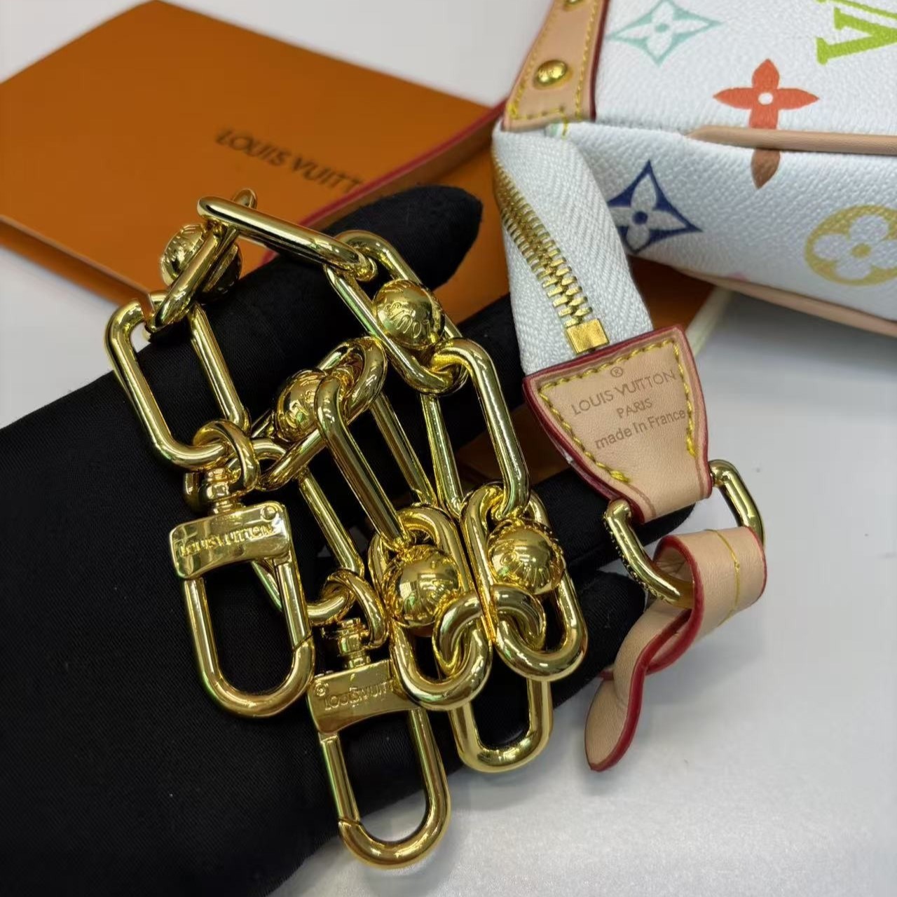 L0vis Vvtt0n LV x TM Pochette Accessoires Multicolore Blanc For Women 22cm/8.7in – M13404