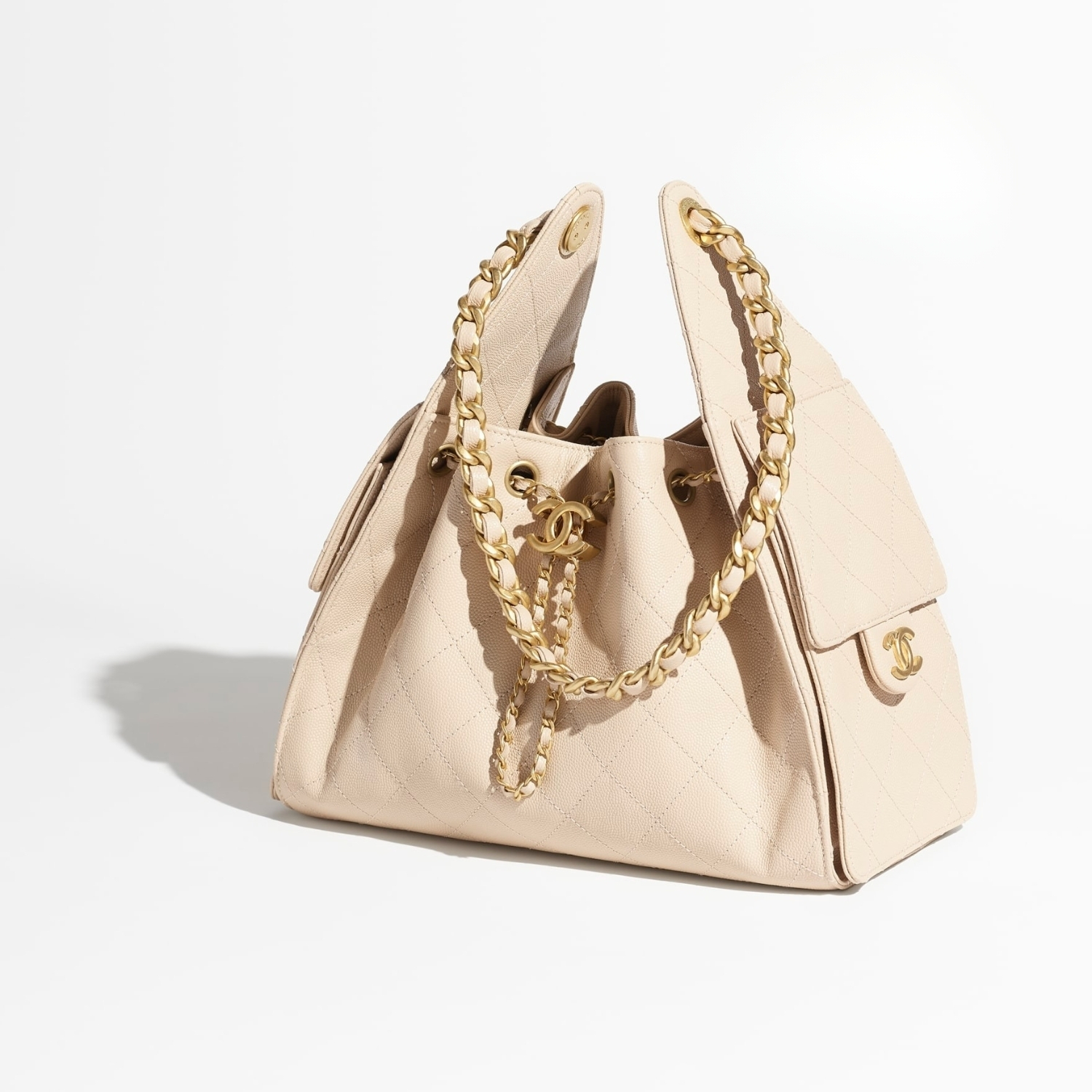 Ch**el 25 Small Handbag Beige For Women 10.2in/26cm AS5293-B20304-NAGEK