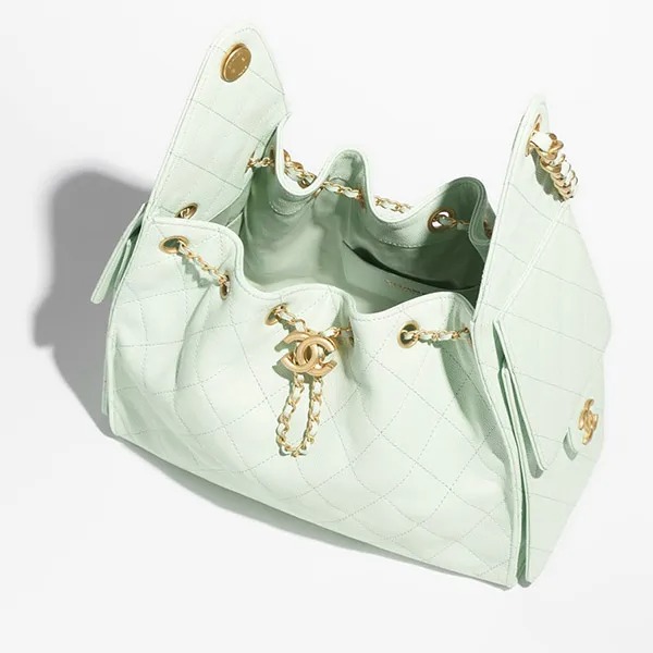 Ch**el 25 Small Handbag Light Green For Women 10.2in/26cm AS5293-B20304-NAGER