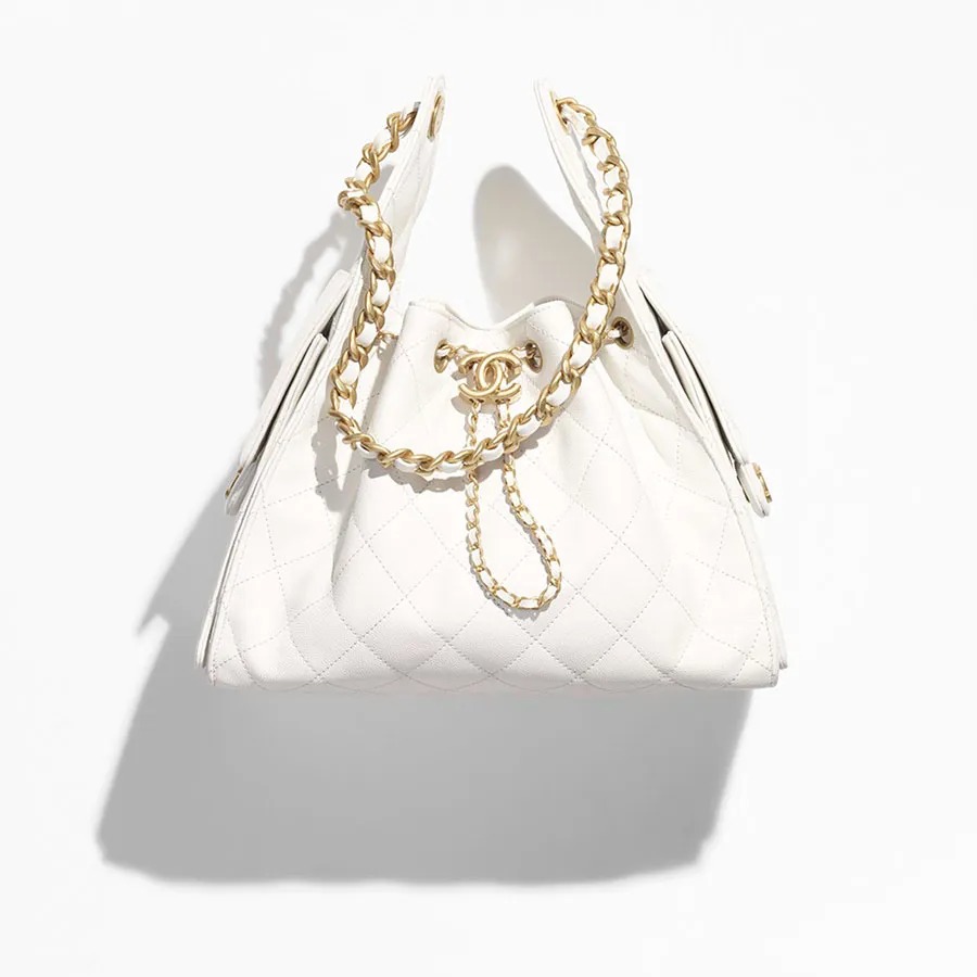 Ch**el 25 Small Handbag White For Women 10.2in/26cm AS5293-B20304-10601