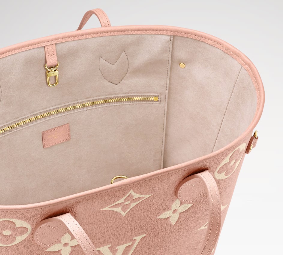 L0vis Vvtt0n Neverfull MM Monogram Empreinte Pink For Women 12.2in/31cm M46329