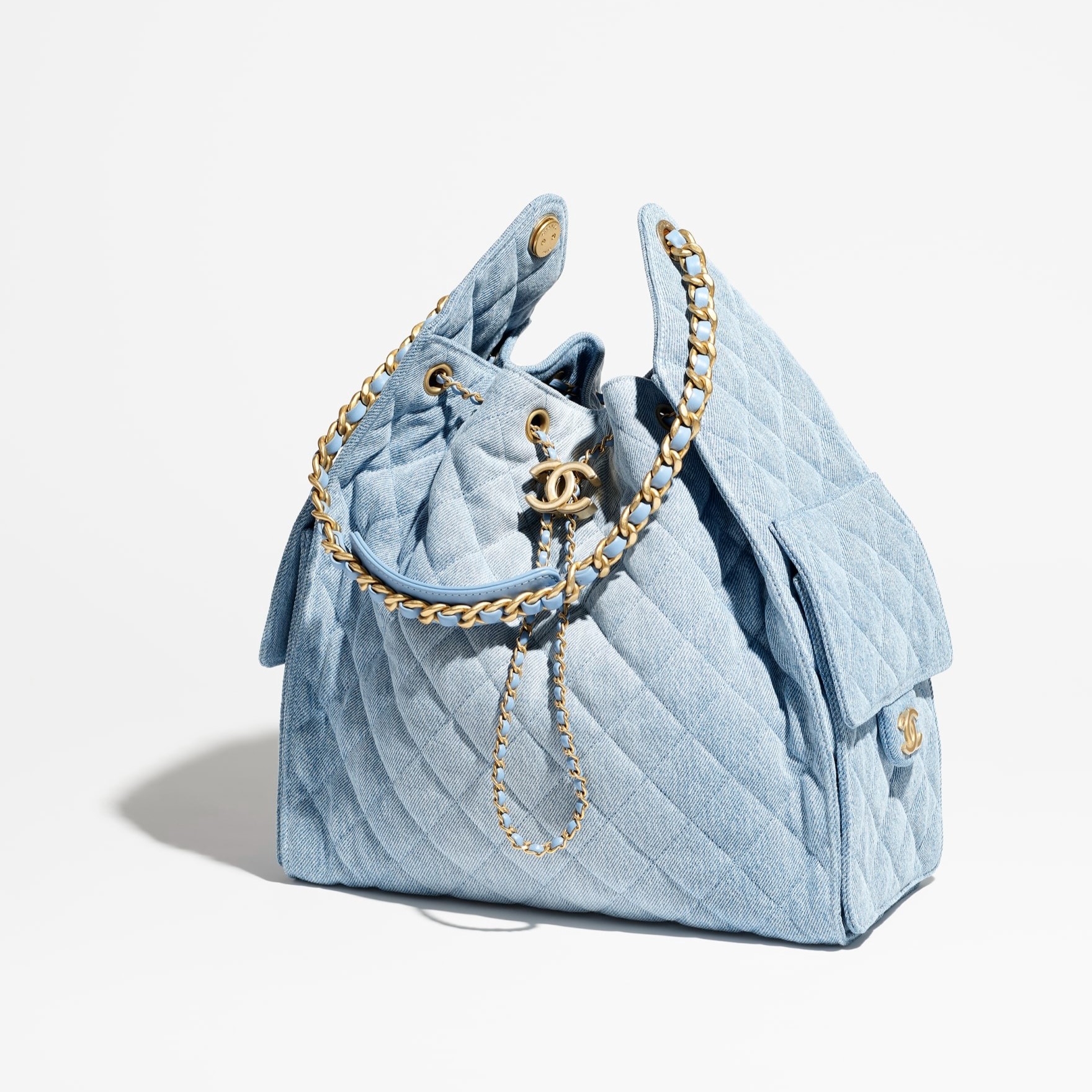 Ch**el 25 Medium Handbag Blue For Women 11.8in/30cm AS5311-B20603-U0475