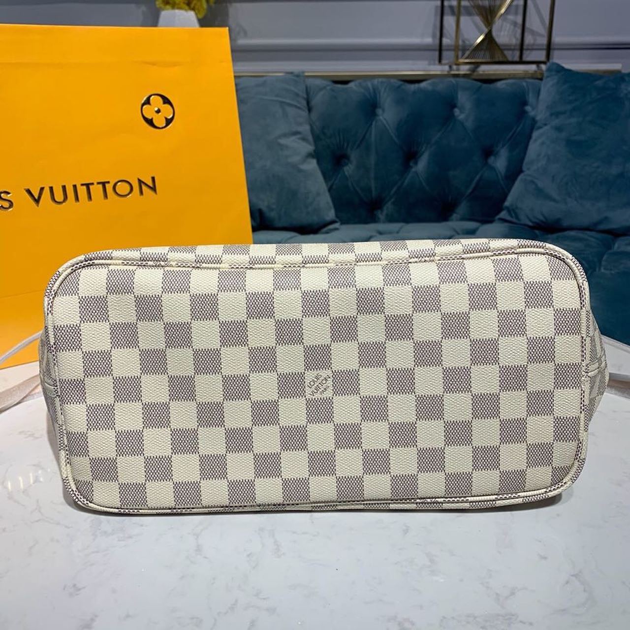 L0vis Vvtt0n Neverfull MM Tote Bag Damier Azur Canvas For Women, Women’s Handbags, Shoulder Bags 12.2in/31cm LV N41361