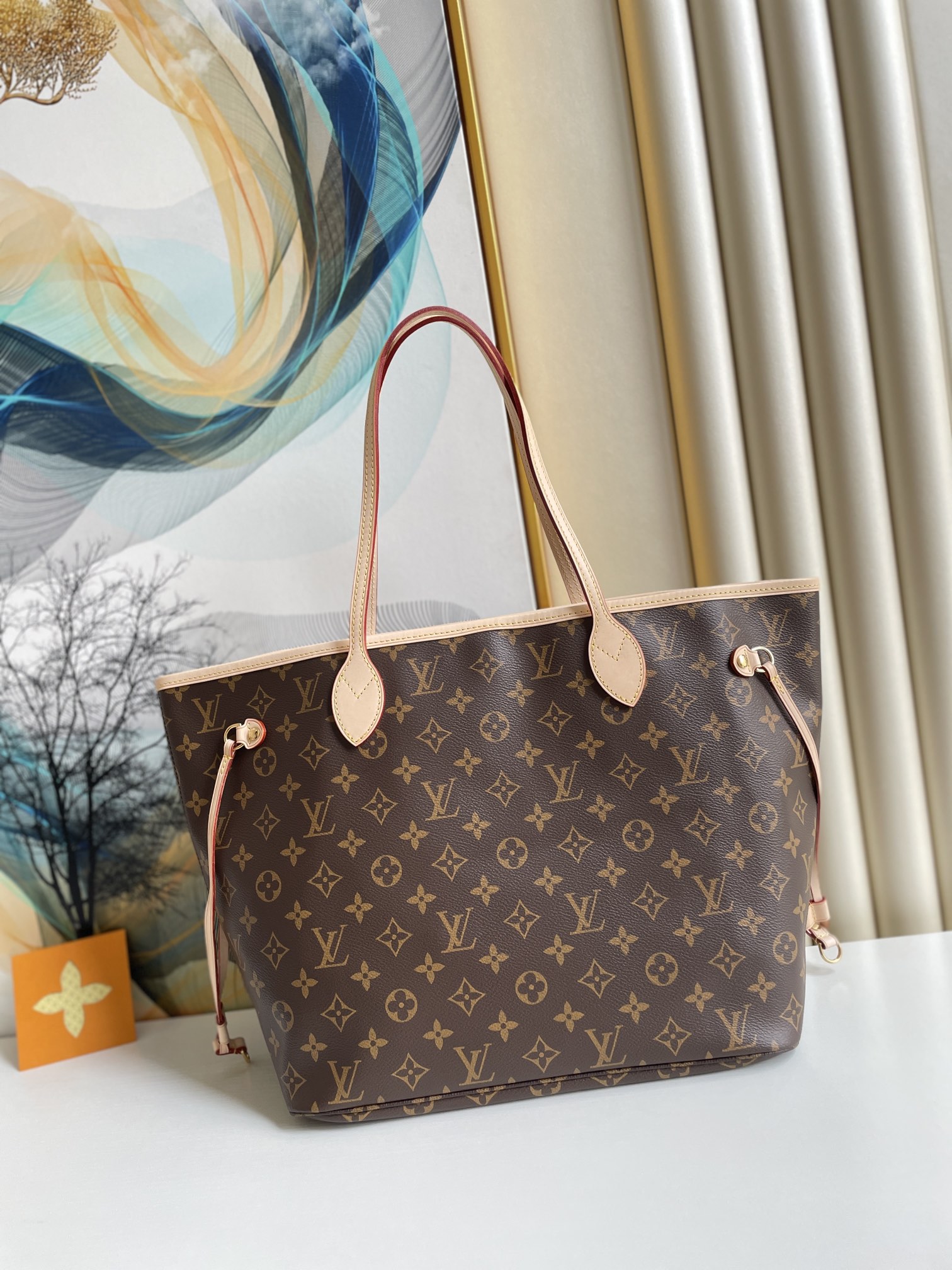 L0vis Vvtt0n Neverfull MM Monogram Canvas Red For Women, Women’s Handbags, Shoulder Bags 12.6in/31cm LV M46987