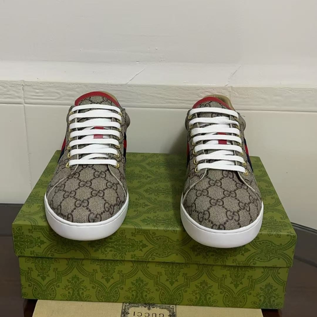 Gvc*1 Women’s Ace GG Svp*me Sneaker Brown For Women GG 499410 96G50 9768 – Size 41EU