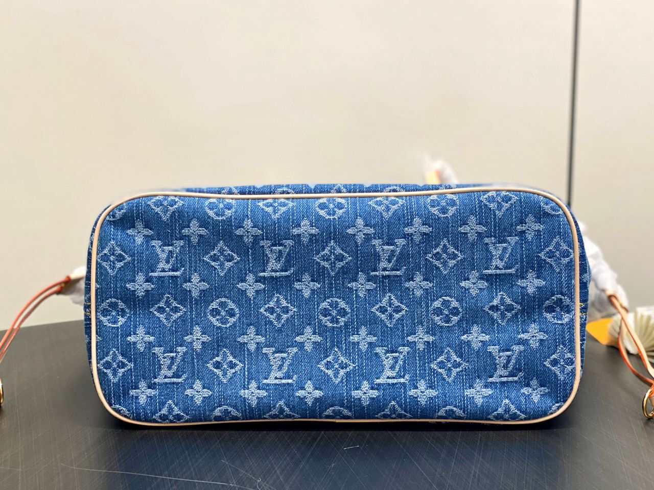 L0vis Vvtt0n Neverfull MM Denim Blue For Women 12.2in/31cm M13192