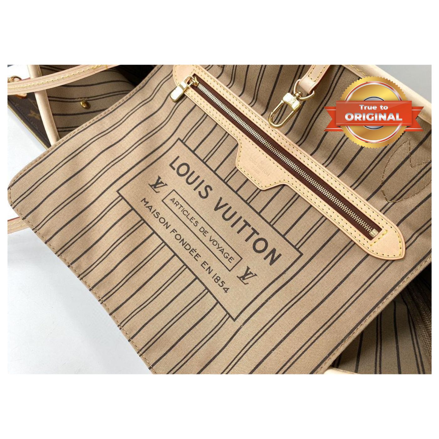 [True-to-ORIGINAL] L0vis Vvtt0n Neverfull MM Tote Bag Monogram Canvas Brown For Women 12.6in/32cm LV M40995