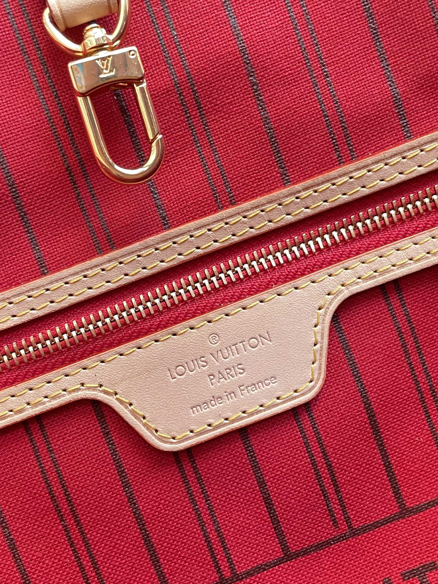 L0vis Vvtt0n Neverfull MM Monogram Canvas Red For Women, Women’s Handbags, Shoulder Bags 12.6in/31cm LV M46987