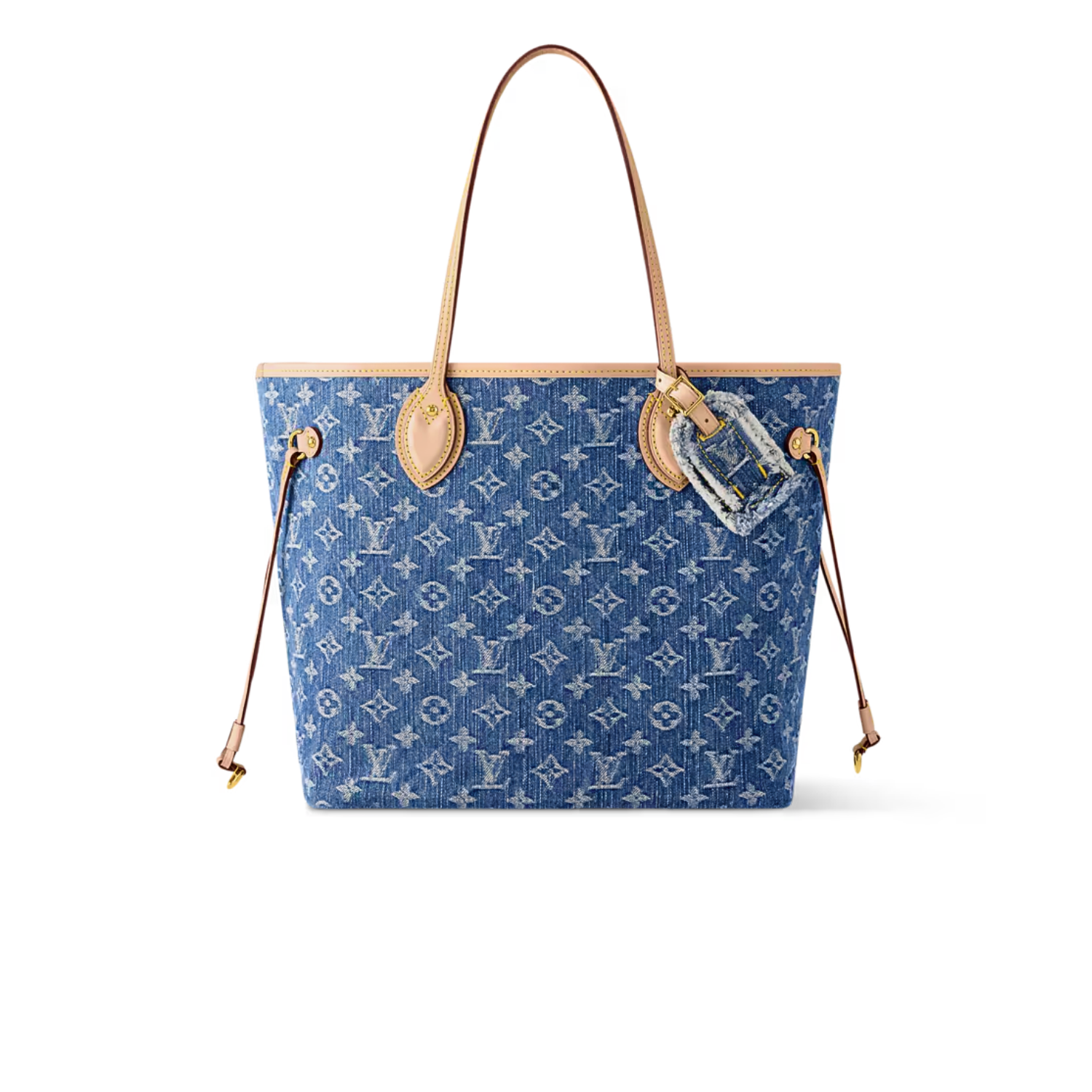 L0vis Vvtt0n Neverfull MM Denim Blue For Women 12.2in/31cm M13192