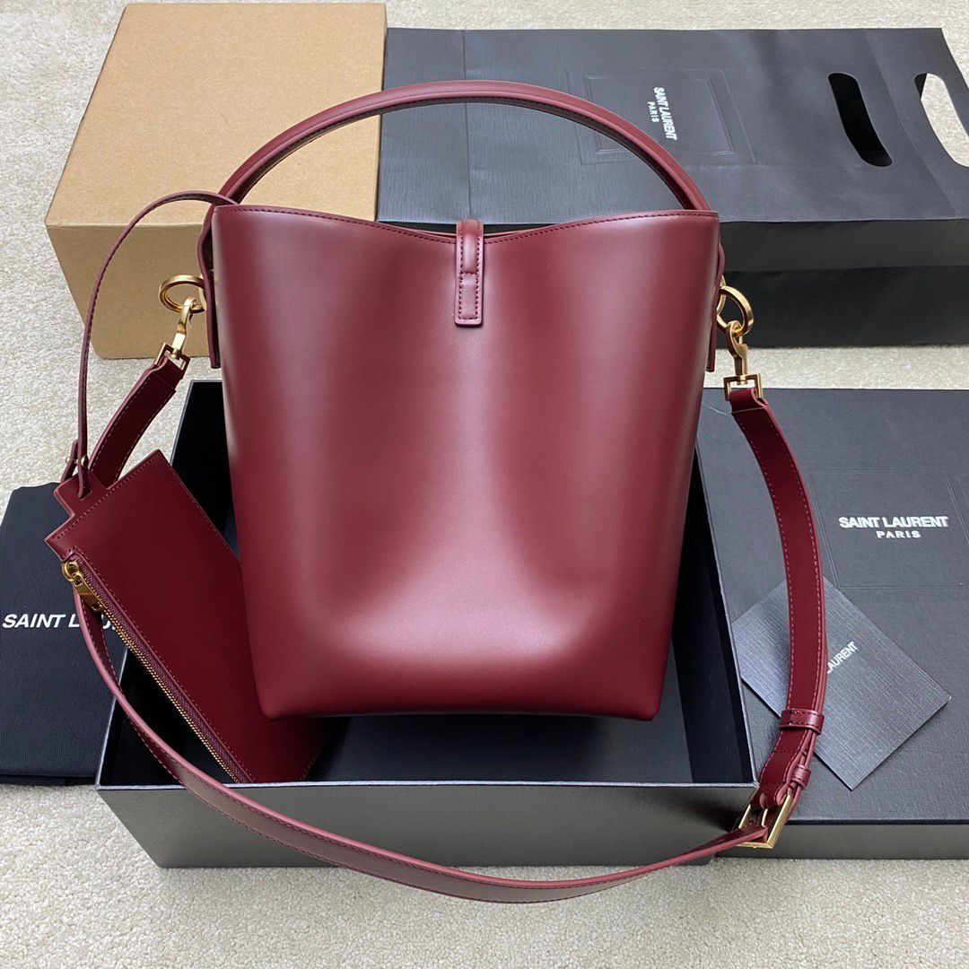 Sa1nt Lau*nt LE 37 Crossbody Bag 9.8in/ 25cm Rouge Cabernet For Women