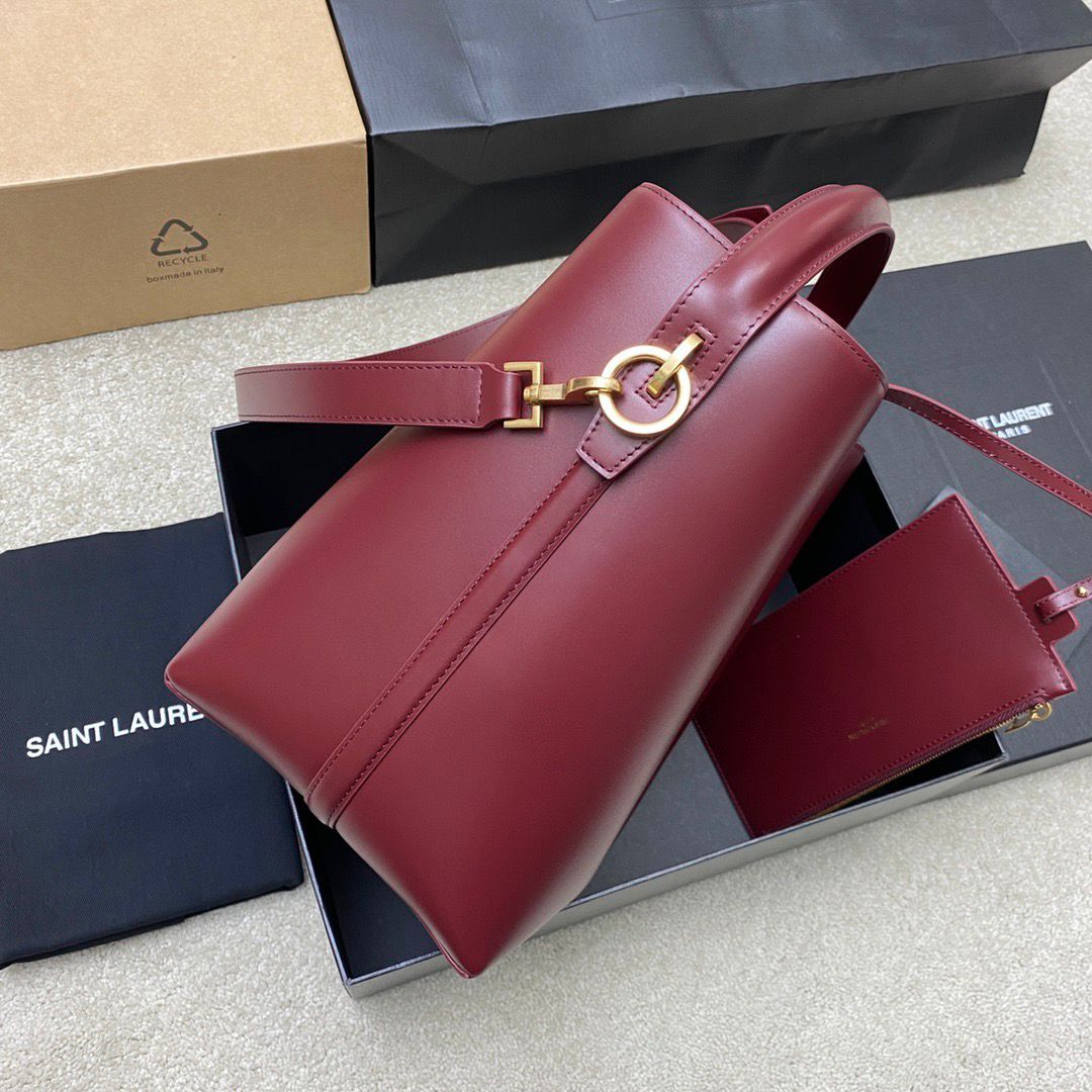 Sa1nt Lau*nt LE 37 Crossbody Bag 9.8in/ 25cm Rouge Cabernet For Women