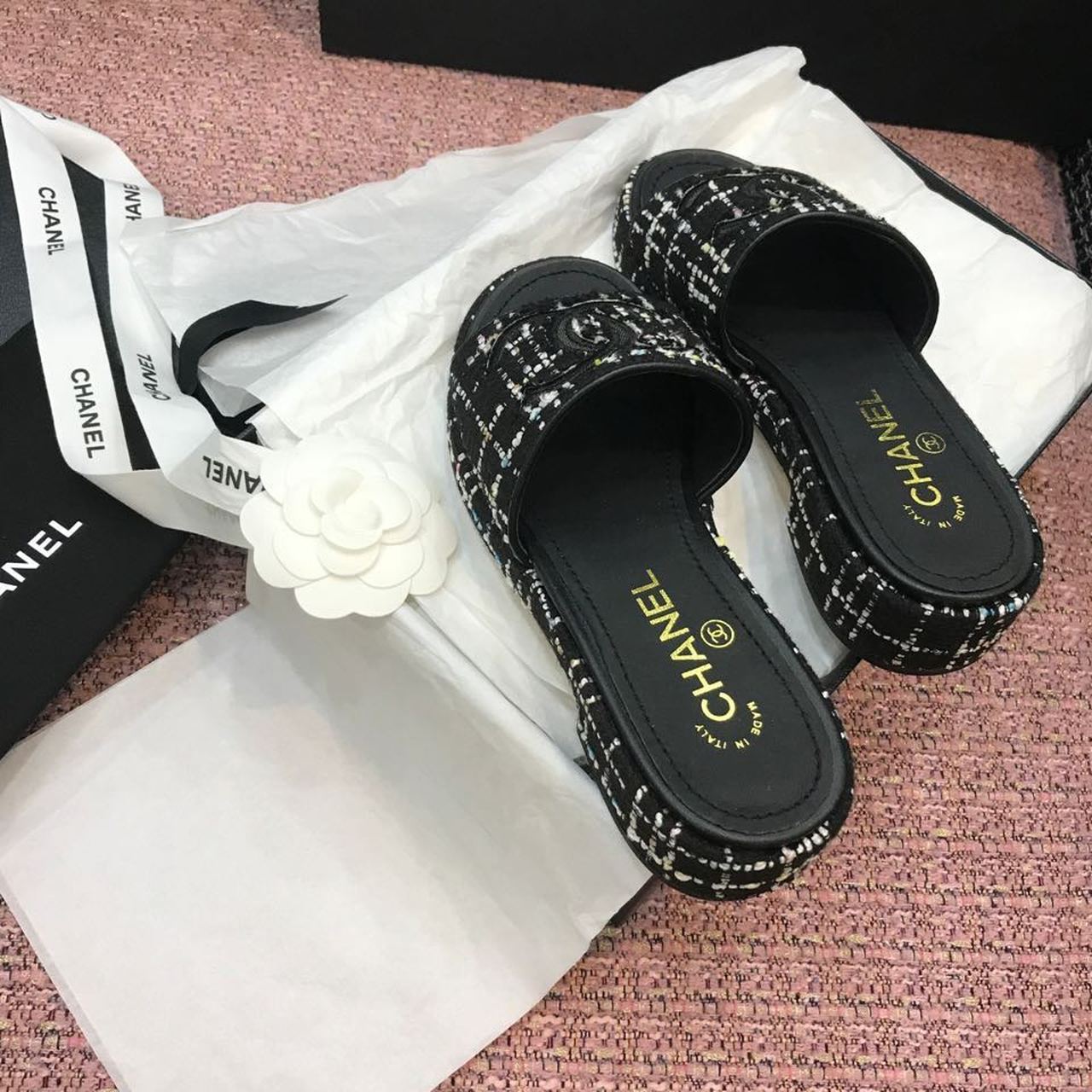 Ch**el Mules Black For Women, Women’s Shoes