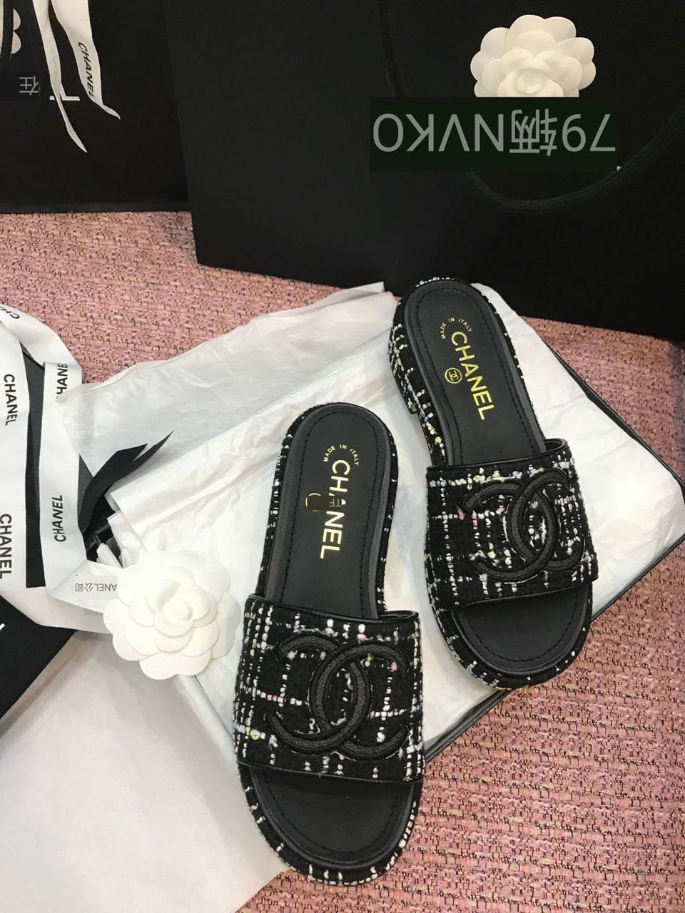 Ch**el Mules Black For Women, Women’s Shoes