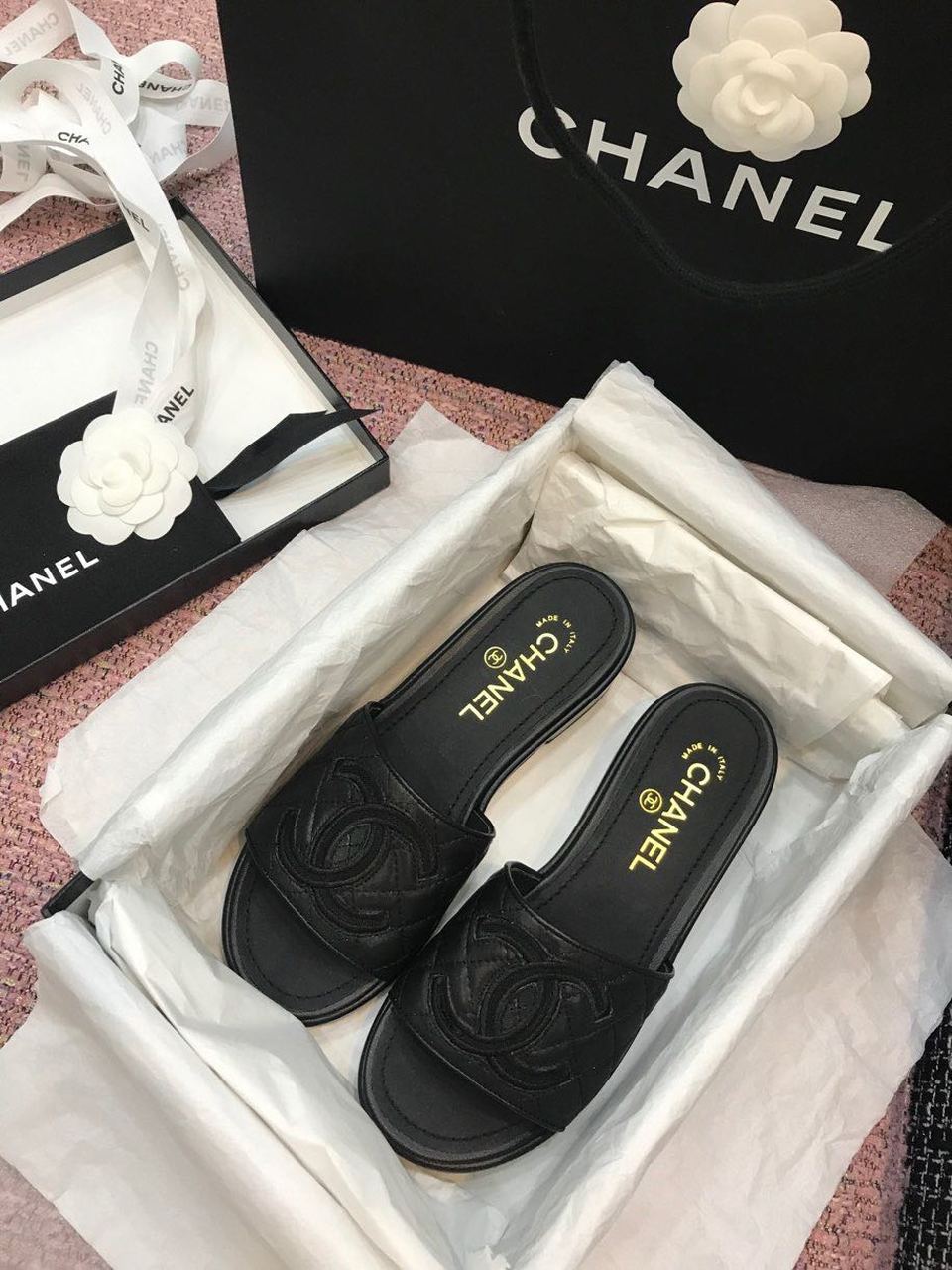Ch**el Mules Black For Women, Women’s Shoes