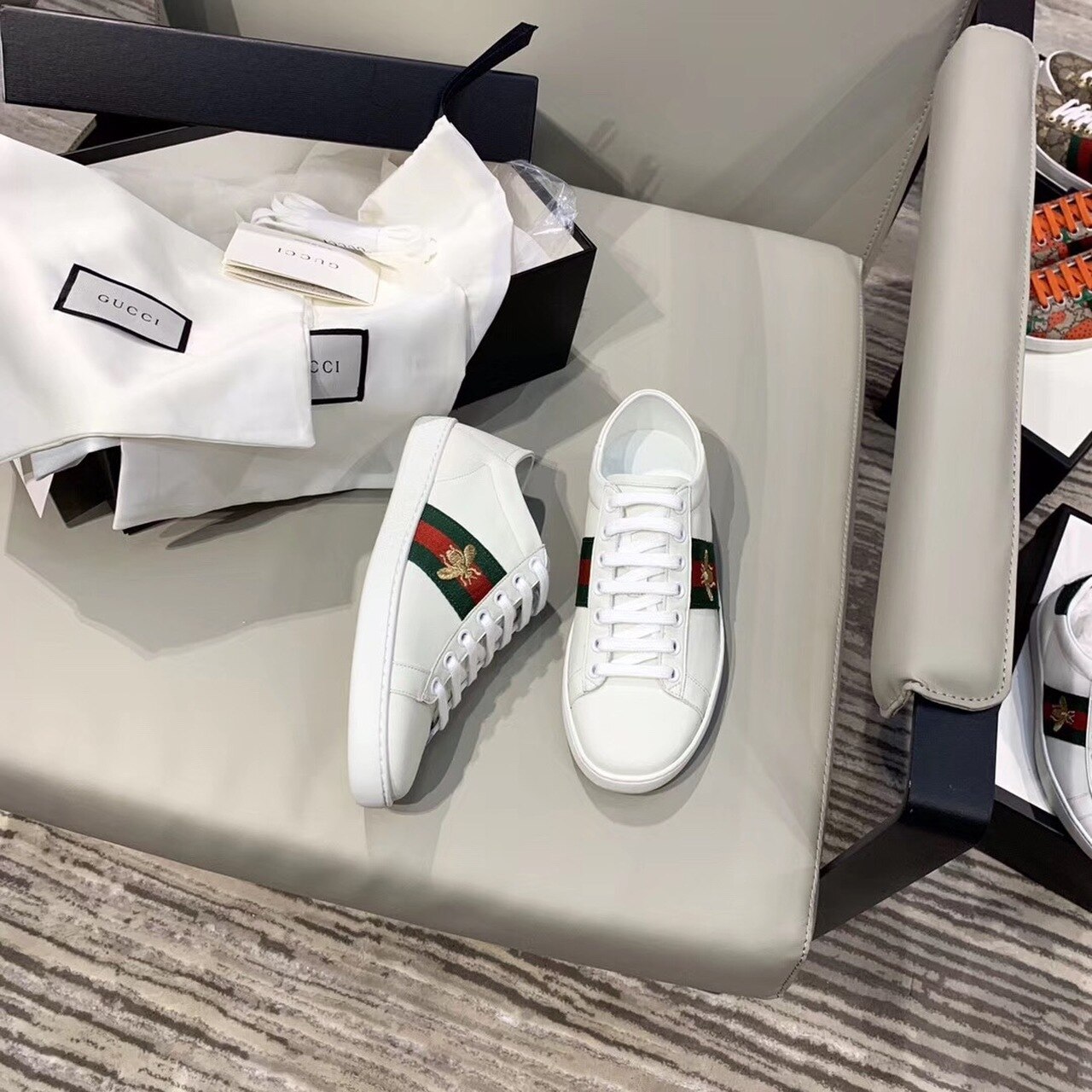 Gvc*1 Women’s Ace Sneaker With Bee White For Women GG