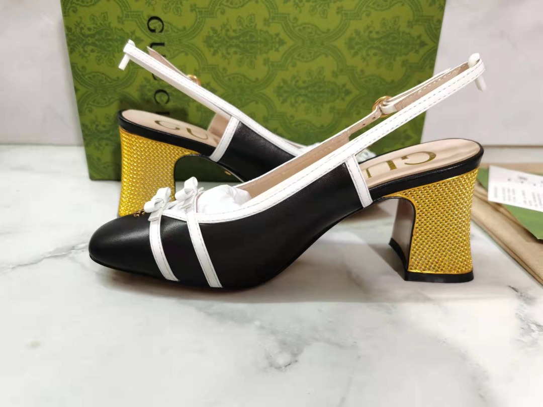 Gvc*1 Women’s Two-Tone Bow Pumps Black For Women GG