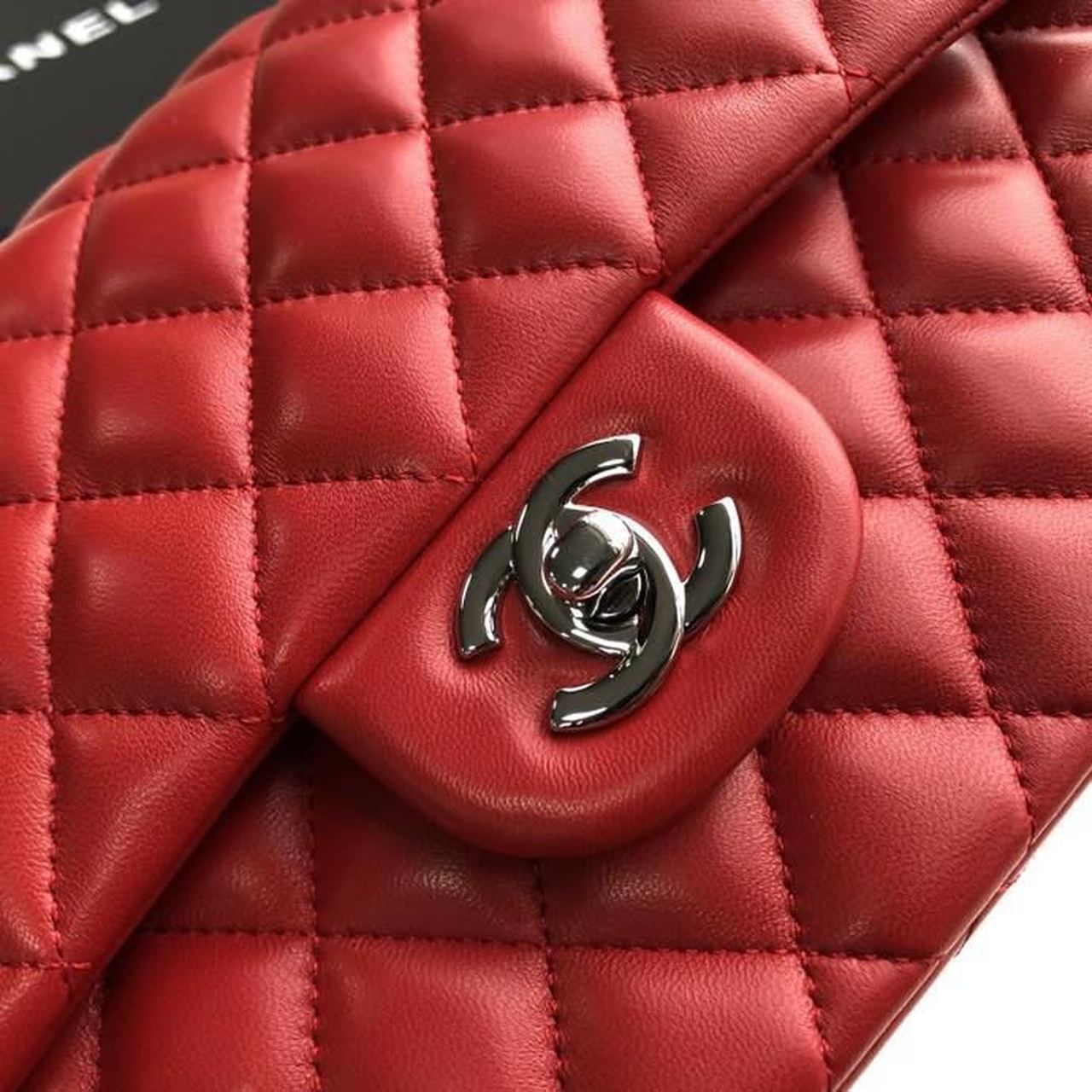 Ch**el Classic HandBag Red For Women 9.9in/25.5cm A01112