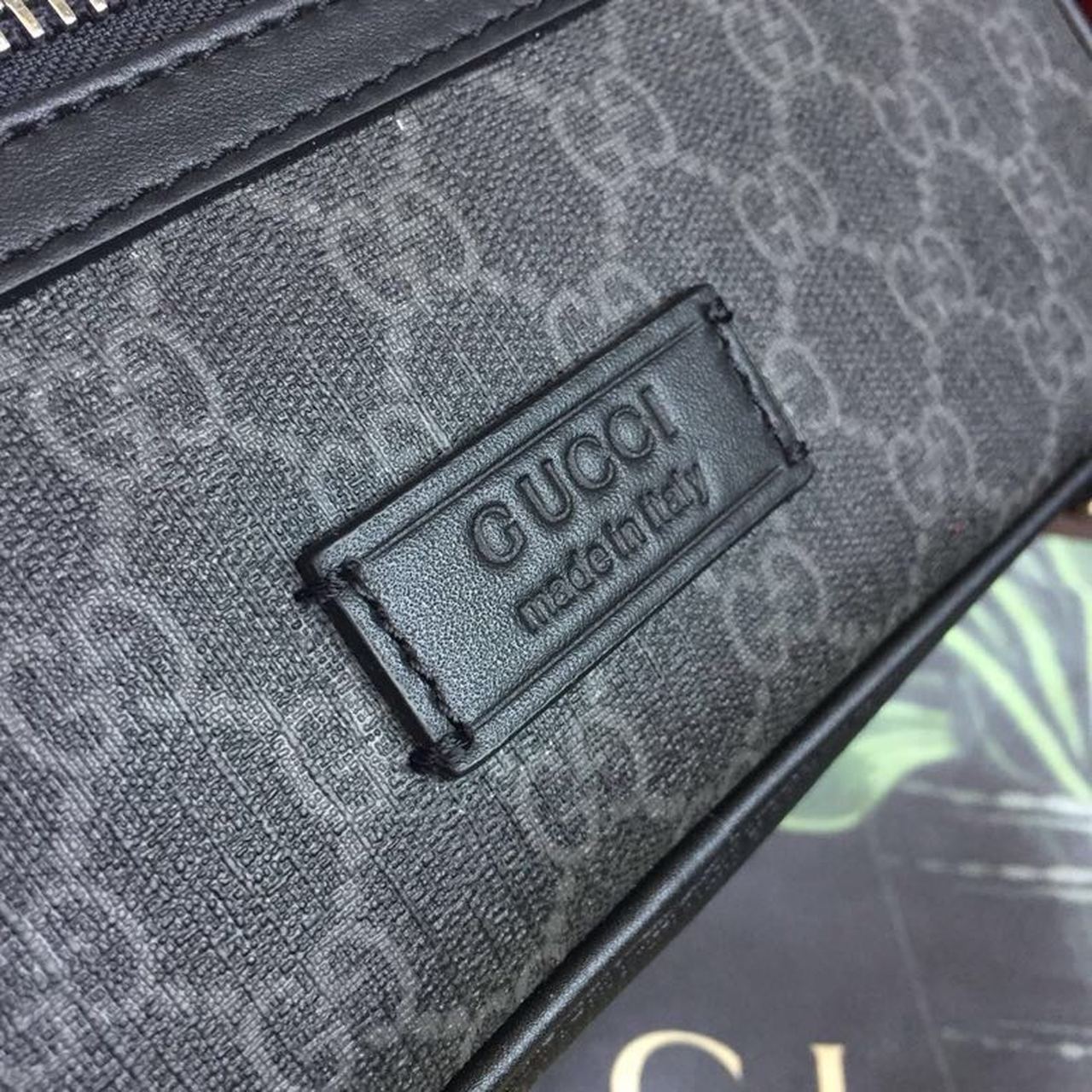 Gvc*1 GG Black Belt Bag Black/Grey Soft GG Svp*me Crafted For Men 9in/24cm GG 474293 K9RRN 1095