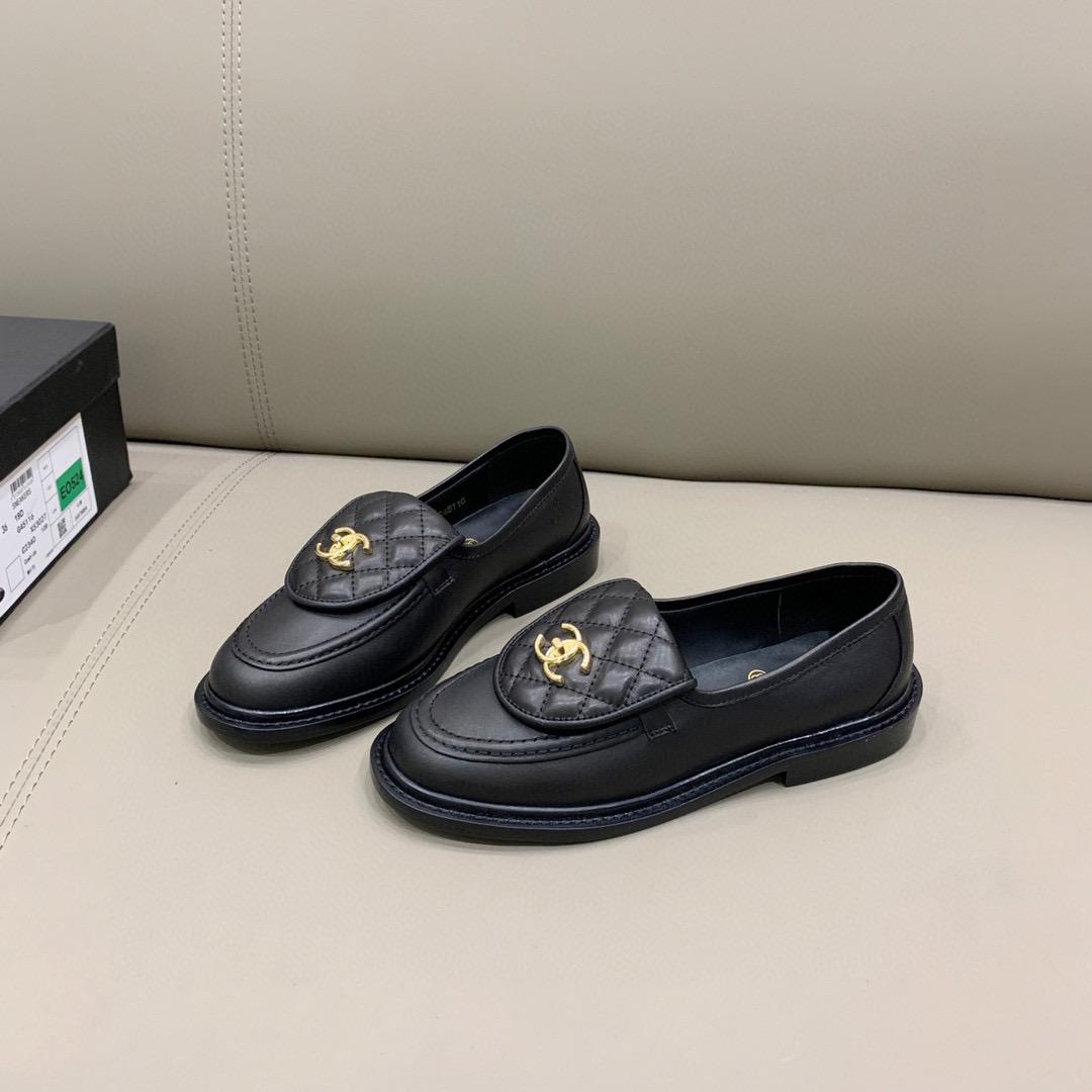 Ch**el Loafers Black For Women, Women’s Shoes G36646
