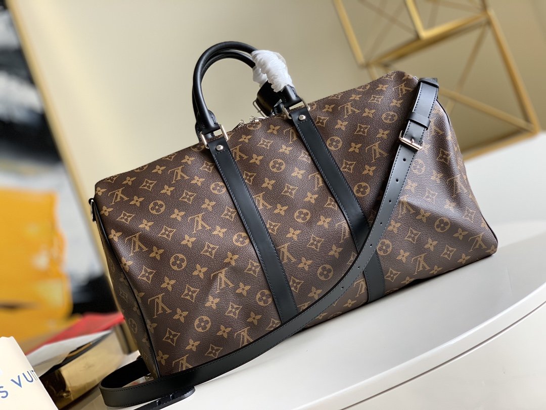 L0vis Vvtt0n Keepall Bandouliere 45 Monogram Macassar Canvas 17.7in/45cm LV M56711