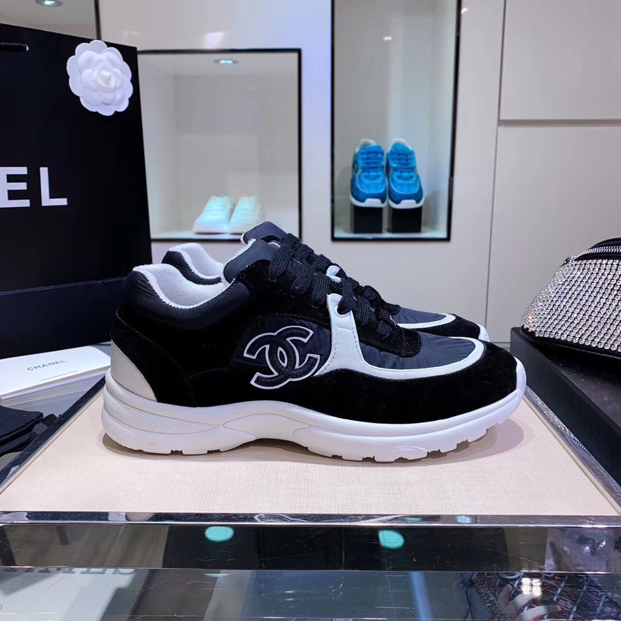 Ch**el Sneakers Black/White For Women, Women’s Shoes G34360