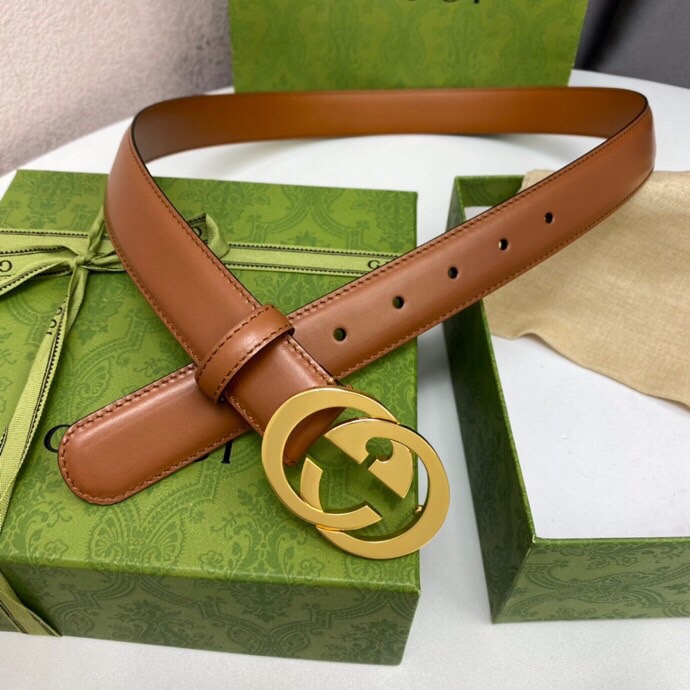 Gvc*1 Blondie Belt Brown, GG Women Belt ‎690557 US10G 8351
