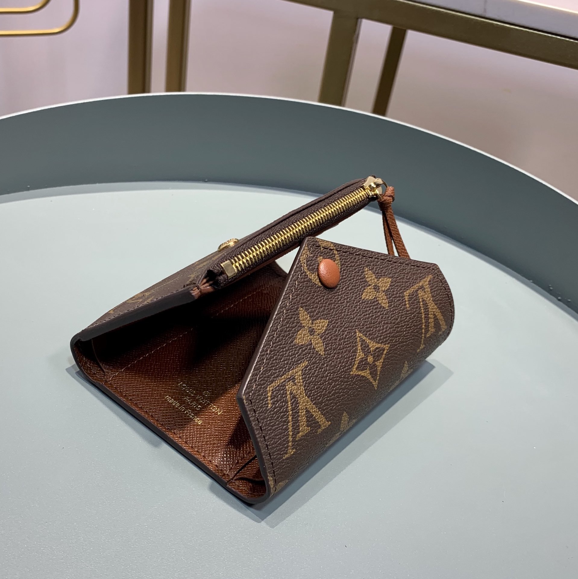 L0vis Vvtt0n Victorine Wallet Monogram Canvas Brown For Women, Women’s Wallet 4.7in/12cm LV