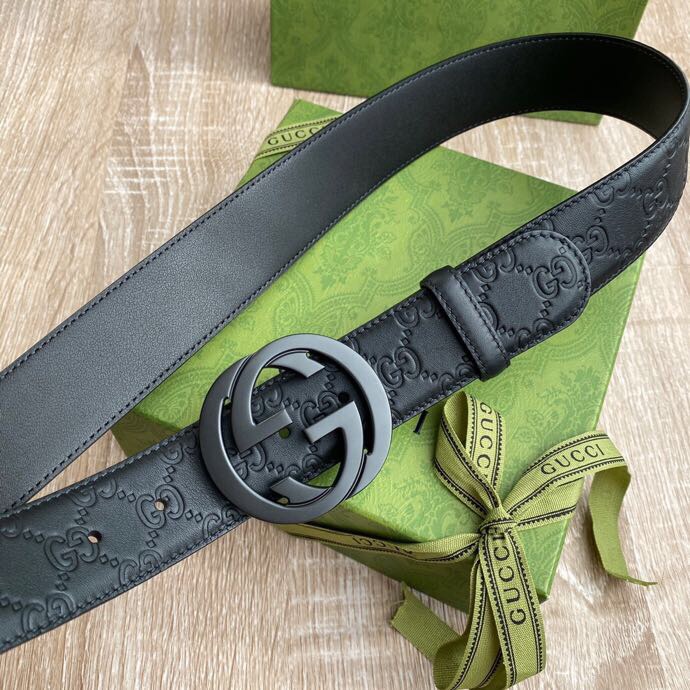 Gvc*1 Signature Belt Black GG, Women Belt 411924