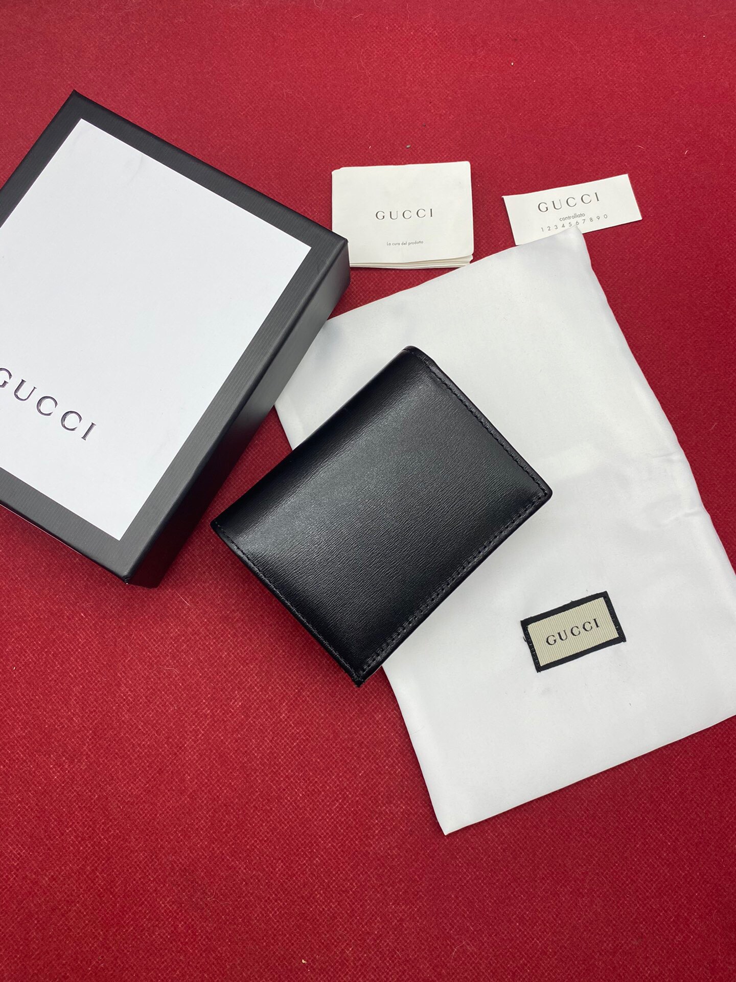 Gvc*1 Horsebit 1955 Card Case Wallet Black Women’s Wallet 11cm/4.3in GG 621887 0YK0G 1000